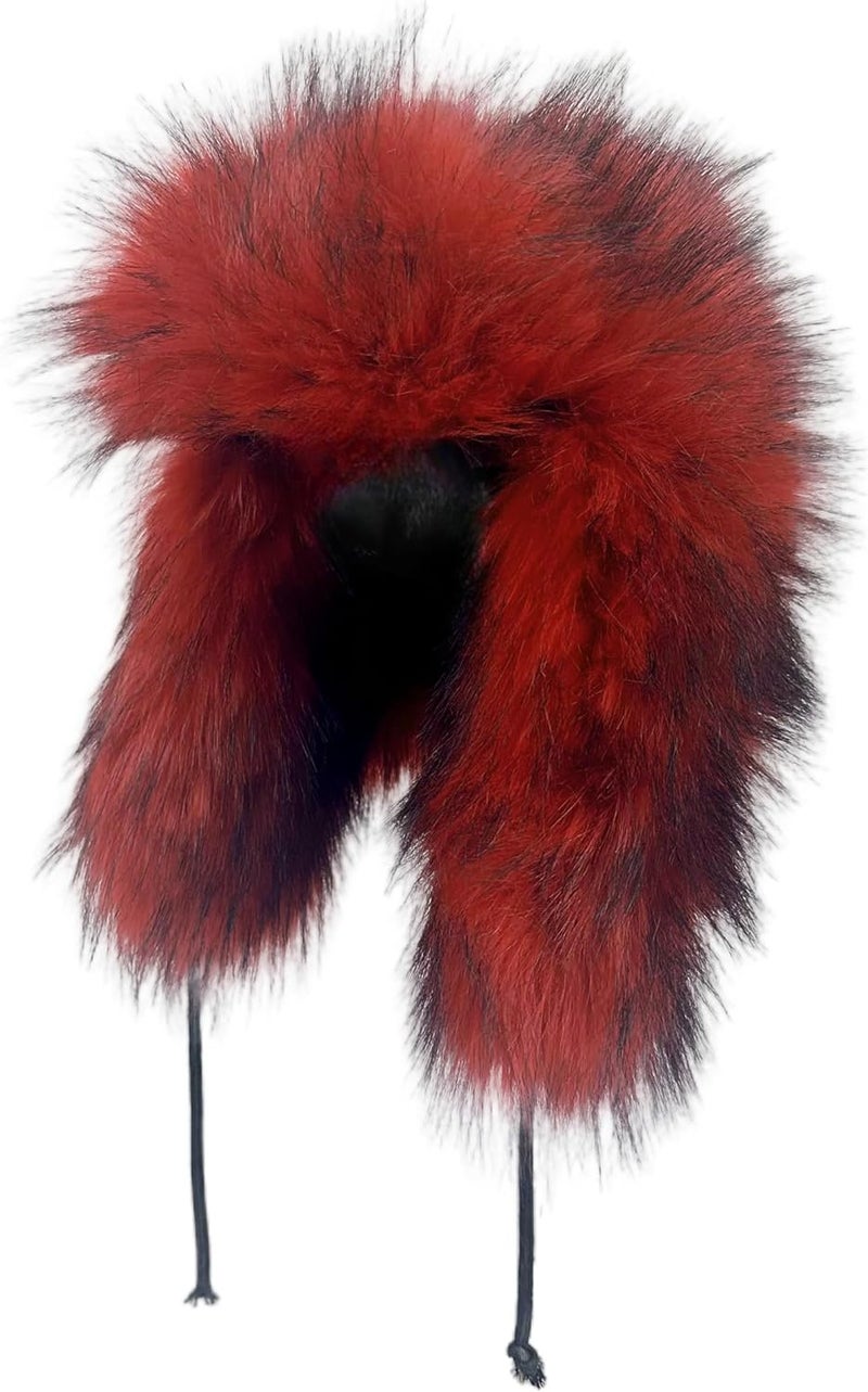 YFJNV Y2K Faux Fur Russian Hat, Soft, Warm Winter Trapper Hat with Earmuffs for Men and Women - Image 3